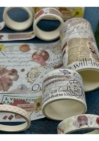 Gemi Dükkan Soft Bahar Çiçekleri Temalı 6'lı Washi Bant Set/washi Tape/bullet Journal/scrapbook fırsatları