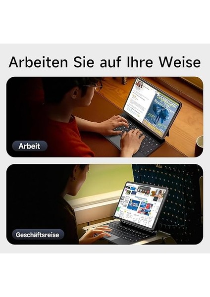 Pro 11 (2024) ile Uyumlu Touchpad Case Magic Keyboard Aydınlatmalı Klavyeli Tablet Kılıfı indirimleri