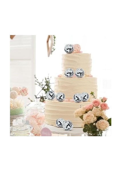 Ayna Topu, 12 Adet Mini Ayna Disko Topu, 3 cm Gümüş Parıltılı Top, Parlak Mini Disko Topları Tılsımları, Ev Partisi Noel Düğün Disko Doğum Günü Dekorasyonu Aydınlatma Efekti Için Eğlenceli Asılı indirimleri