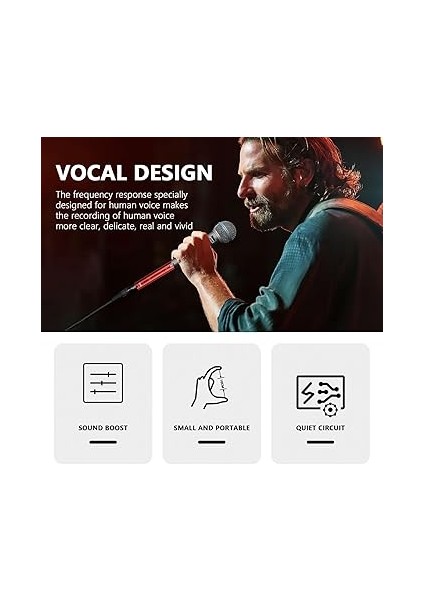 Canlı Yayın Yayını Için 28DB Kazanç Paketi Mikrofon Güçlendirici, Kayıpsız Amplifikasyon, Iec 61938 Güç Kaynağına Göre 48V ile Dinamik Aktif Hat Içi Mikrofon Preamp'ı (Kırmızı) modelleri