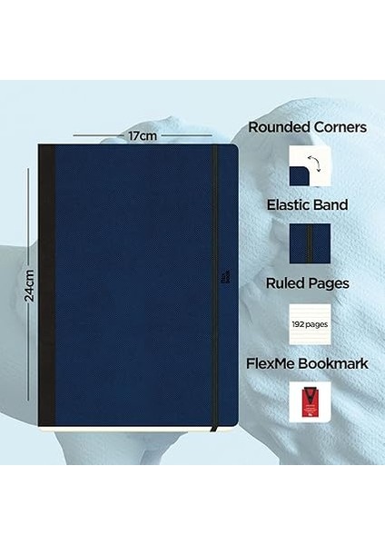 66 Özel Seri Adventure Esnek Notebook, 17X24 Royal Blue Çizgili 192 Sayfa, 85G fiyatları