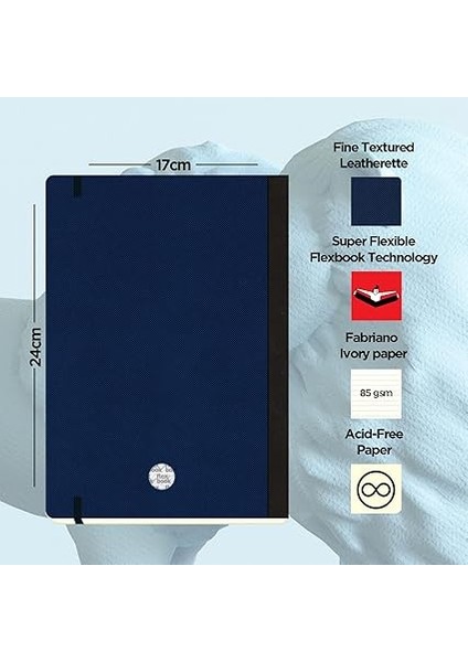 66 Özel Seri Adventure Esnek Notebook, 17X24 Royal Blue Çizgili 192 Sayfa, 85G modelleri