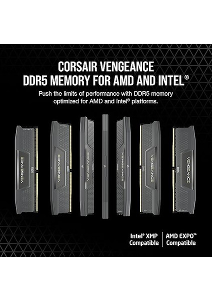 Vengeance Ddr5 Ram 32GB (2X16GB) 6000MHZ CL28 Amd Expo Intel Xmp Icue Uyumlu Bilgisayar Belleği - Gri (CMK32GX5M2B6000Z28) fiyatları