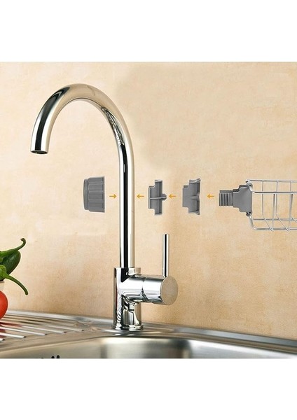 Haus Mutfak Banyo Duş Musluk Üstü Rafı Sabun Sünger Askısı Raf Tek Kat fiyatları