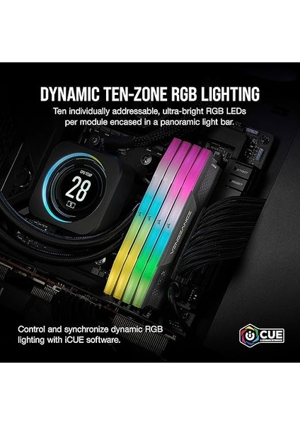 Vengeance Rgb Ddr5 32GB (2X16GB) Ddr5 6000MHZ CL36 Amd Expo Intel Xmp Icue Uyumlu Bilgisayar Belleği - Gri (CMH32GX5M2E6000Z36) fırsatları