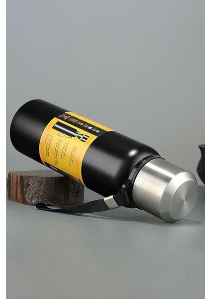 L Çelik 750 ml Yeşil Kamp Piknik Termos Tutmalı Termos CIN491YS fiyatları