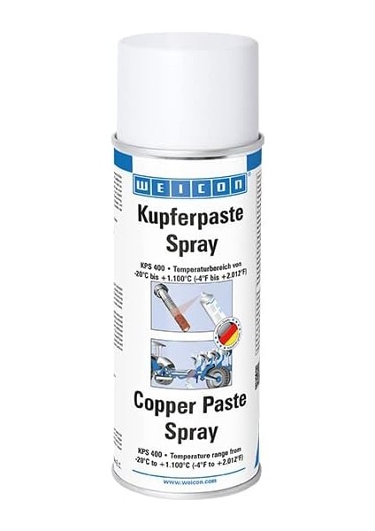 Bakır Macun Spreyi | 400ML | Yüksek Sıcaklıklar Için Koruma, Serbest Bırakma ve Yağlayıcı