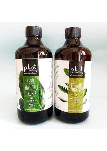 Bakım Seti: Yeşil Yapraklı Bitkiler Için Sıvı Besin + Yaprak Temizleyici & Koruyucu