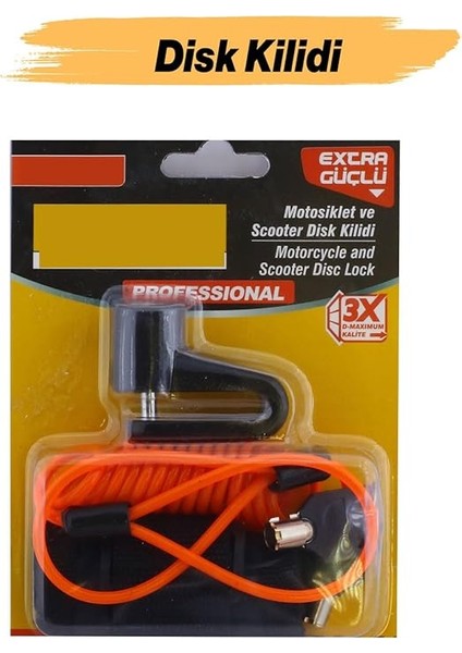 Kilidi Motosiklet Bisiklet Disk Kilit Hatırlatma Halatlı Taşıma Çantalı Hırsız Önleme Güvenlik fiyatları