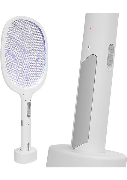 Type-C Şarjlı Uv Işıklı Sinek Raketi 1200MAH 3000V Çıkış Dik Durabilen Uv Mor Işıklı Elektrikli Raket Sinek Öldürücü, Asonic AS-A25 fiyatları