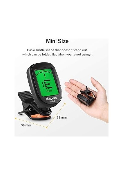 Gitar Tuner Klipsli Hassas Kromatik, Akustik Gitar Bas Keman Ukulele Tuner Dt-2 fiyatları