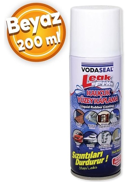Leak Fix Su Geçirmez Sızdırmaz Sızıntı Önleyici Kauçuk Kaplama Izolayson Beyaz Sprey 200 ml fiyatları