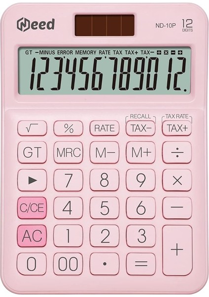 ND-10P Pastel Pembe Hesap Makinesi