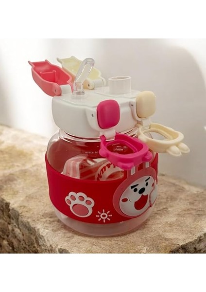 Tavşan Su Matarası Boyun Askılı Suluk Renkli Çizgi Film ve Desenli Karakterler Çocuklara Özel Taşıması Kolay Okulda Piknikde Kullanıma Uygun 1 Litre Crk3 (Pembe) modelleri