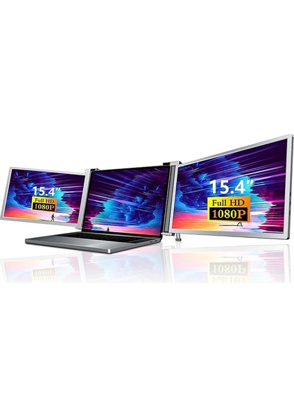 Npm Fhd 1080P IPS Type-C Taşınabilir Dizüstü Monitör Çoklayıcı Notebook Monitör (Ikili)