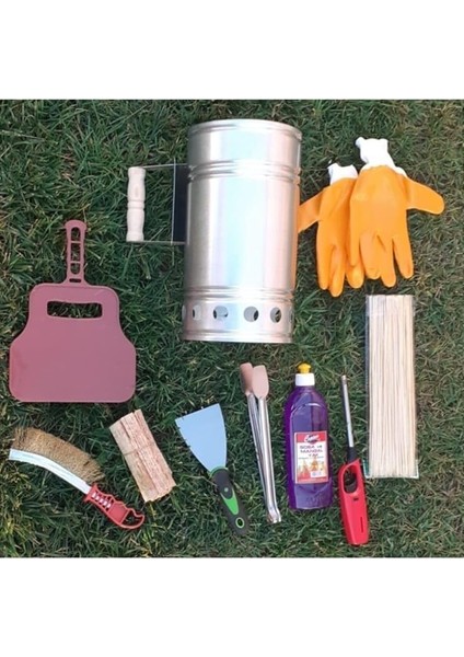 Mangal Barbekü Yakma Temizleme Seti 10 Parça Kormatik Çakmak Maşa Spatula Eldiven Tel Fırça Şiş Jel fiyatları