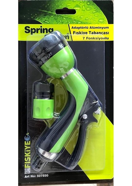 Garden Fıskiye Tabancası Alüminyum 7 Fonksiyonlu Sulama Tabancası