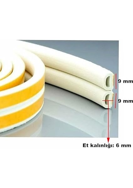 5x2=10 Metre Beyaz Kapı Pencere Soğuk Izolasyon Bandı Fitili Yapışkanlı modelleri