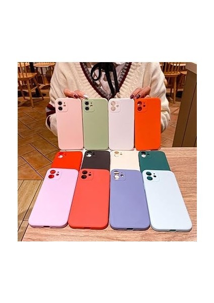 Iphone ile Uyumlu 11 (12 Görünümlü Köşeli) Içi Kadife Lansman Kılıf-Gece Mavisi fırsatları