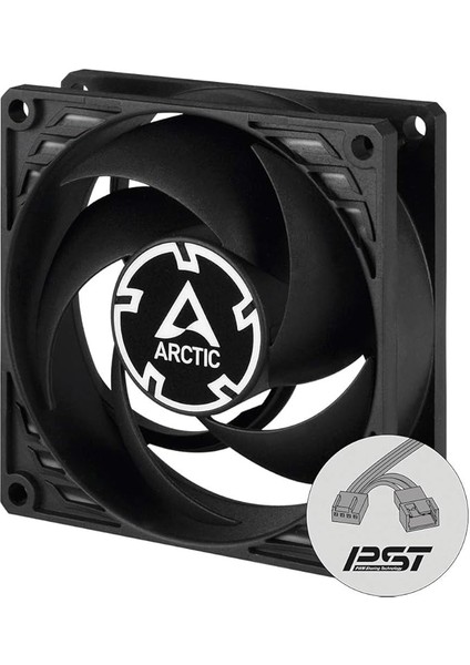 P8 Pwm Pst - Pwm Paylaşım Teknolojisi (Pst) ile 80 mm Kasa Fanı, Basınç Optimize Edilmiş, Çok Sessiz Motor, Bilgisayar, Fan Hızı: 200-3000 Rpm - Siyah