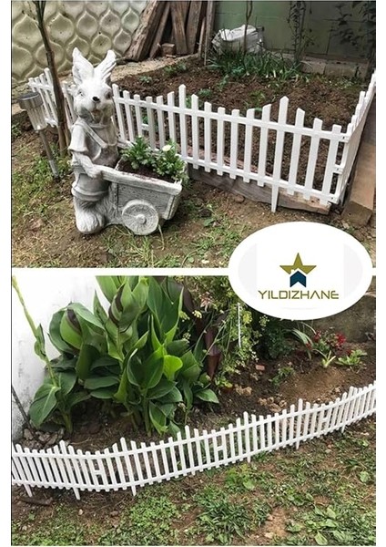 50 Adet Dekoratif Plastik Bahçe Çiti ve Peyzaj Çiti Bordür Kırılmaz Plastik Çit 59 cm 50 Adet Bahçe Çiti indirimleri