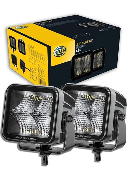 Led-Uzun Huzme Far Cube Kit 3.2" - 12/24V - 3000LM - Dörtgen - Yakın Alan Aydınlatması - Kablo Uzunluğu: 500MM - Soket Modeli: Deutsch Soket - Takım - Miktar: 2 LED Lightbar