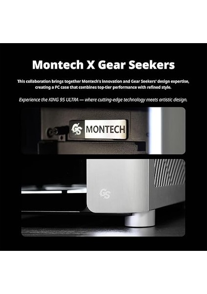 x Gear Seeker, King 95 Ultra Çift Odacıklı Atx Oyun Kasası, Yüksek Hava Akışı, Alüminyum G/ç Paneli, Sağlam Kavisli Temperli Cam Ön, Altı Argb Fan Önceden Takılmış, Uzay Grisi modelleri