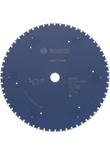 Professional Expert Serisi Metal Için Daire Testere Bıçağı 305*25,40 mm 60 Diş