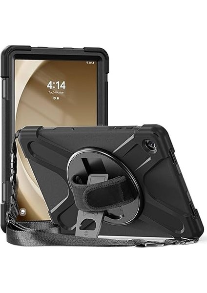 Samsung Galaxy Tab A9 Plus ile Uyumlu Kılıf Zore Defender Askı Aparatlı Tank Tablet Silikon Kapak - Siyah fırsatları