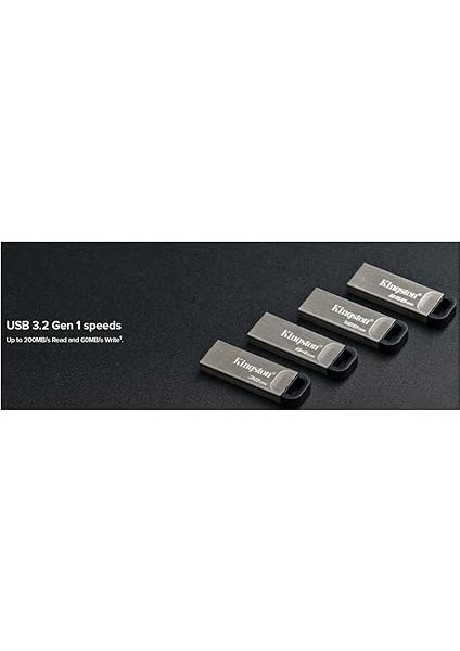 Datatraveler Kyson 128 GB DTKN/128GB 200 Mb/s'ye Kadar Okuma, 60MB/S' Ye Kadar Yazma, Metal Gövdeli indirimleri