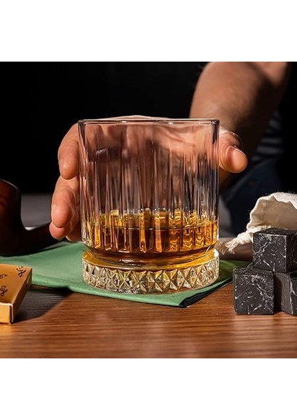 Yaş Tasarımlı Ahşap Kutulu 2'li Glasgow Viski Kadeh Seti + 6 Soğutucu Taş indirimleri