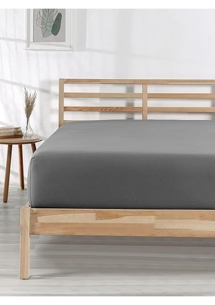Pamuklu | Tek/çift Kişilik Lastikli Çarşaf | Fitted Jersey | Penye Çarşaf (Gri, 160X200) modelleri