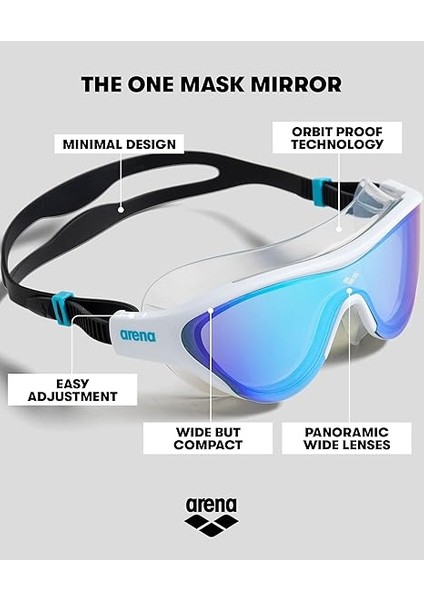 One Mask Mirror Unisex Mavi Yüzücü Gözlüğü 004308107 fiyatları