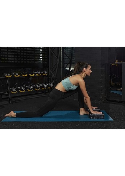Yoga Blok 2'li Set Yoga Köpüğü Yoga Bloğu Yoga Block Yoga Köpüğü (Siyah + Mavi Orta Sert)… indirimleri