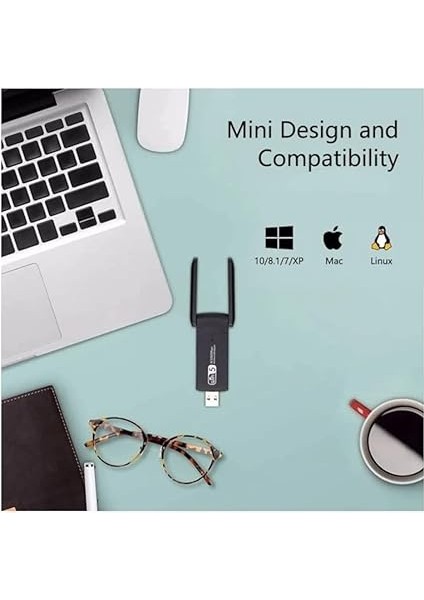 Dual Band USB 3.0 Adaptör Kablosuz Wifi Alıcı AC1200 MB modelleri