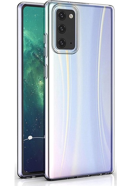 Samsung Galaxy Note 20 ile Uyumlu Kılıf Şeffaf Esnek Lüks Süper Silikon Kapak Clear