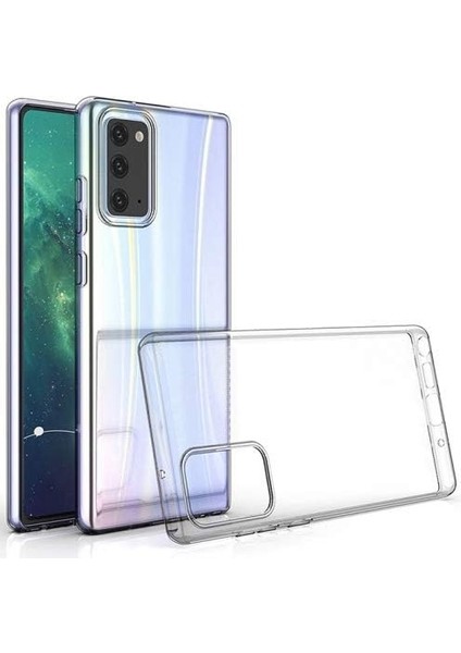 Samsung Galaxy Note 20 ile Uyumlu Kılıf Şeffaf Esnek Lüks Süper Silikon Kapak Clear modelleri