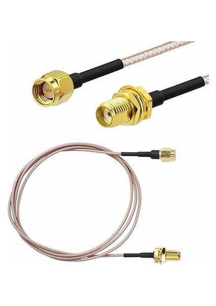 RG316 100CM Erkek Dişi Sma Kablo 1 Metre Rf Uzatma Kablosu 50 Ohm 0-6ghz Koeksiyel Wifi Gsm Gprs