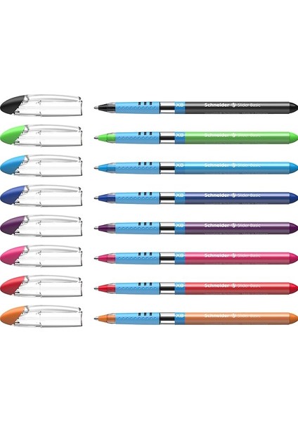 Slider Basic Tükenmez Kalem, Yumuşak Sap ve Çizgi Kalınlığına Sahip Kapaklı Model