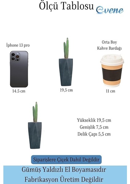 Çiçek Saksısı Uzun Beton Saksı Model 1, Siyah fiyatları