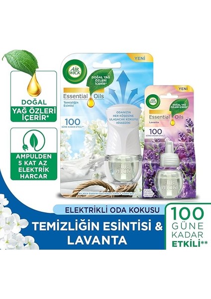 Wick Le Elektrikli Oda Kokusu Temizliğin Esintisi Kit (Cihaz + Yedek Şişe) + Lavanta Yedek Şişe fiyatları
