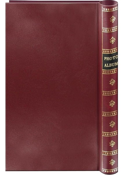 Bound Fotoğraf Albümü 300 Çift Yönlü Not Cepleri 4x6 Fotoğraf Tutar, Bordo fiyatları