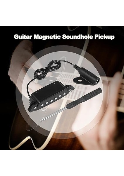 Akustik Gitar Manyetik Manyetik,akustik Gitar Manyetik Pikap Pasif Manyetik Soundhole Bobin Pick-Up Çapraz Tornavidalı 6.35MM Jak Tüm Ha Akustik Gitarları Için Pil/sondaj Gerekmez fiyatları