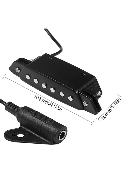 Akustik Gitar Manyetik Manyetik,akustik Gitar Manyetik Pikap Pasif Manyetik Soundhole Bobin Pick-Up Çapraz Tornavidalı 6.35MM Jak Tüm Ha Akustik Gitarları Için Pil/sondaj Gerekmez modelleri