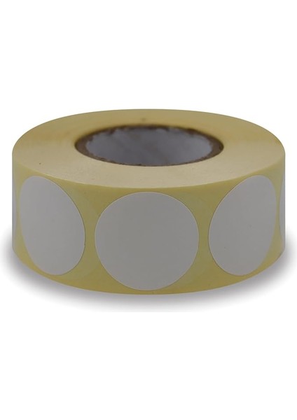 Etiketler , Hazır Al Hızlı Al Kuşe Etiket 30MM Çap Ruloda 1000 Adet 40MM Kuka Çapında Baskısız Nokta Etiketi