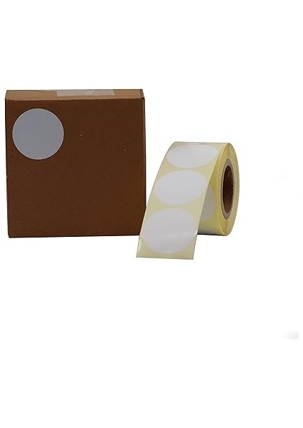 Etiketler , Hazır Al Hızlı Al Kuşe Etiket 30MM Çap Ruloda 1000 Adet 40MM Kuka Çapında Baskısız Nokta Etiketi fırsatları