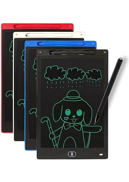 Büyük Boy Dijital Yazı Tahtası Grafik Çizim Tableti 12 Inç LCD Çocuk Tablet (Siyah) fiyatları