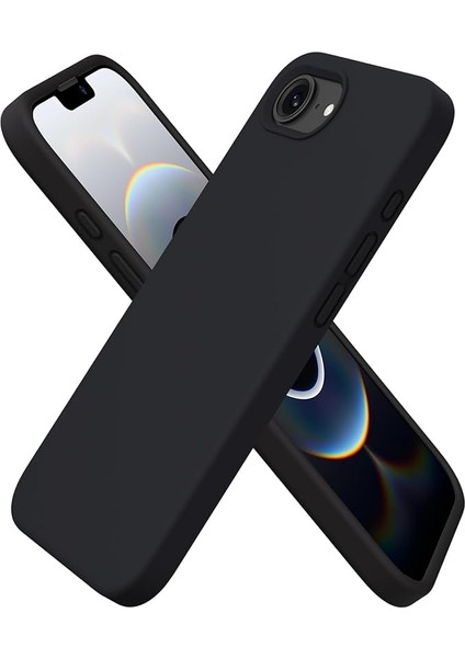 iPhone 16E Silikon Kılıf - Mag-Safe Uyumlu, Yumuşak Dokulu, Darbe Emici, Mikro Fiber Kaplama, Premium Koruma, Parmak Izi Tutmaz, Şık ve Hafif Tasarım - Siyah