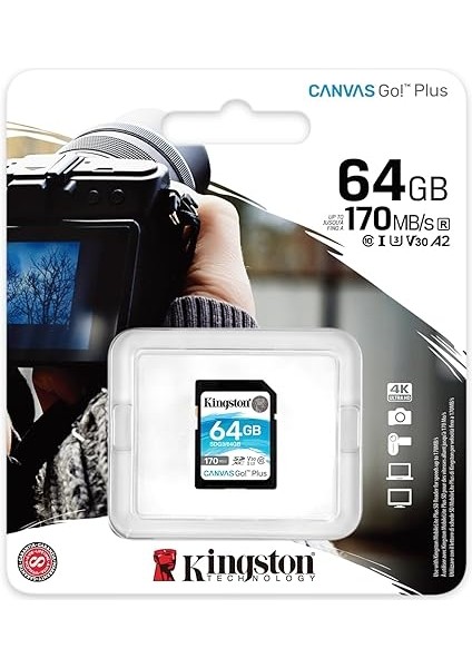 Canvas Go! Plus 64GB Sdxc Hafıza Kartı SDG3/64GB 170MBS - 70MB/S Kadar Okuma - Yazma, UHS-I,U3,V30, Dlsr, 4K Video Kaydı modelleri