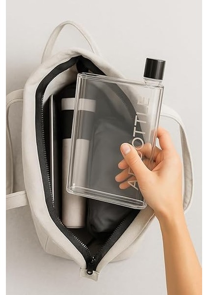 Şeffaf Düz Matara Suluk Ince Su Şişesi (Şeffaf) fırsatları